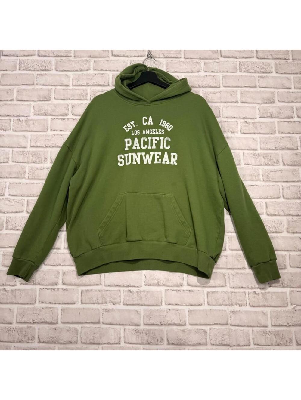 Pacsun Green Hooded Sweatshirt Adult L Pacific Sunwear Los Angeles